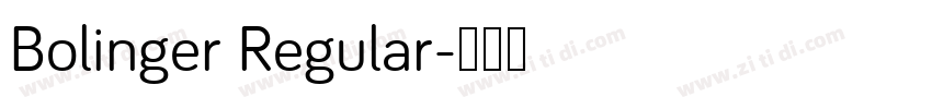 Bolinger Regular字体转换